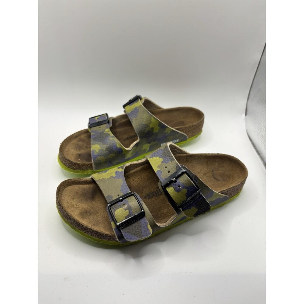 Birkenstock Youth Size 3.5 EU 34 Arizona Camo Lime Sandals